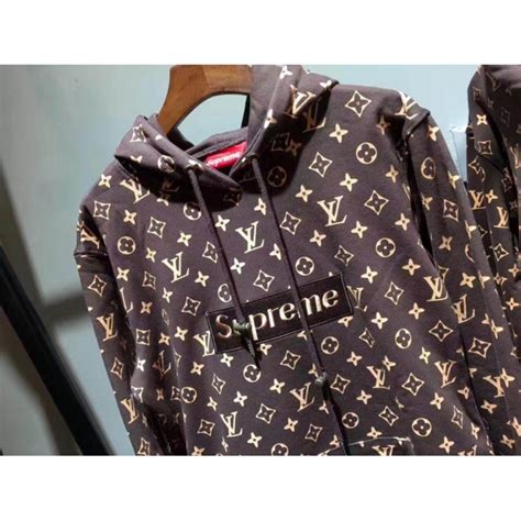 real louis vuitton supreme hoodie|louis vuitton supreme red bomber.